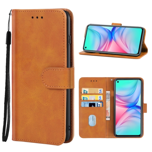 

Leather Phone Case For Infinix Hot 10s NFC(Brown)
