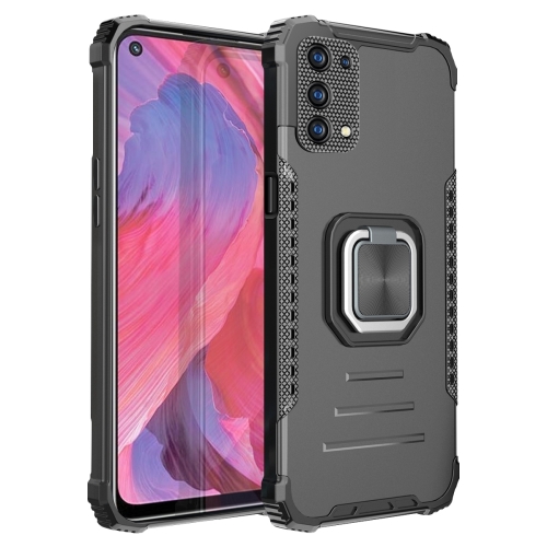 

For OPPO A93 5G / A74 5G / A54 5G Fierce Warrior Series Armor Aluminum Alloy + TPU Phone Case with Ring Holder(Black)