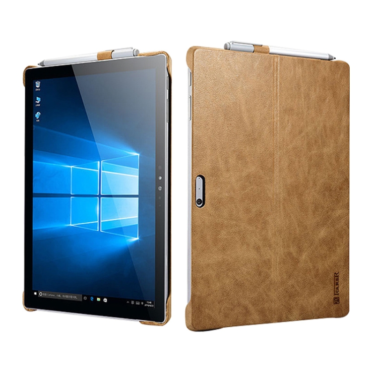 

For Microsoft Surface Pro 4 / 5 / 6 / 7 ICARER Shen Zhou Leather Tablet Protective Case(Brown)