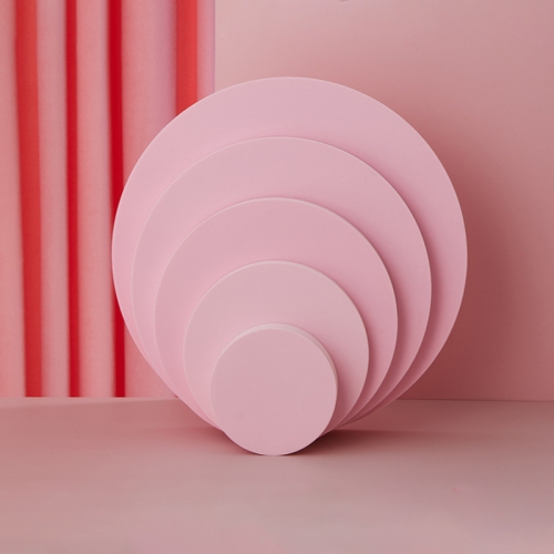 

5 in 1 Round Geometric Cube Photography Background Foam Props(Pink)