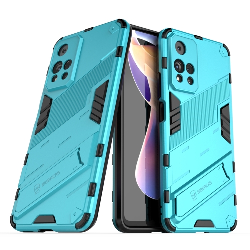 For Xiaomi Redmi Note 11 Pro / Note 11 Pro+ Punk Armor 2 in 1 PC + TPU Shockproof Phone Case with Invisible Holder(Blue)