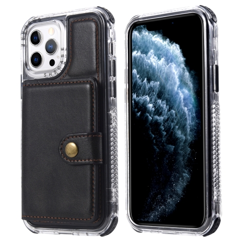 Wallet Card Shockproof Phone Case For iPhone 13 Pro(Black)