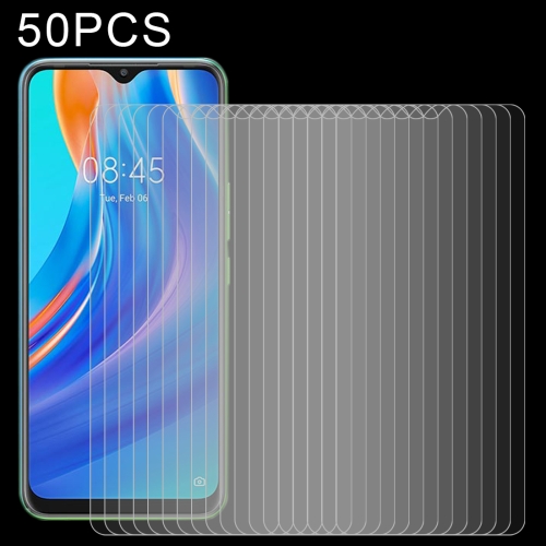 50 PCS 0.26mm 9H 2.5D Tempered Glass Film For Tecno Spark 7P