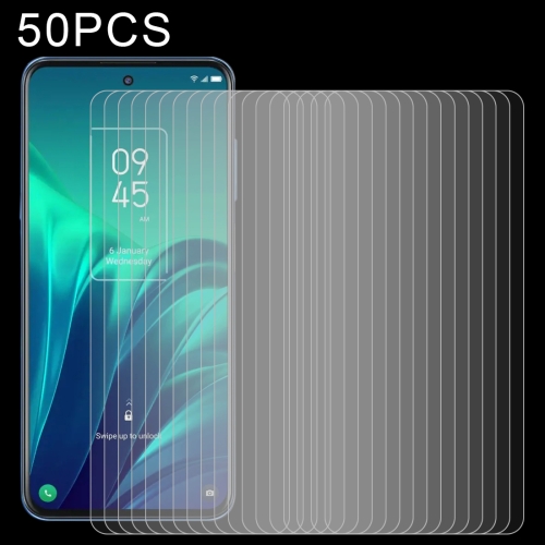 50 PCS 0.26mm 9H 2.5D Tempered Glass Film For TCL 20L
