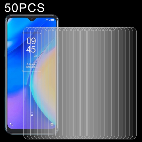 50 PCS 0.26mm 9H 2.5D Tempered Glass Film For TCL 20 SE