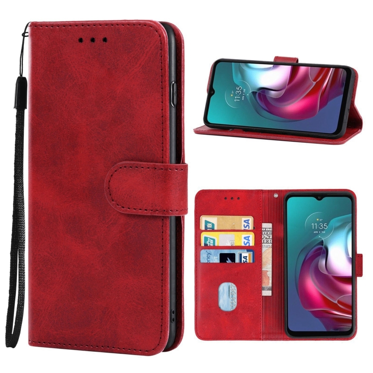 

Leather Phone Case For Motorola Moto G30 / G20 / G10 4G(Red)