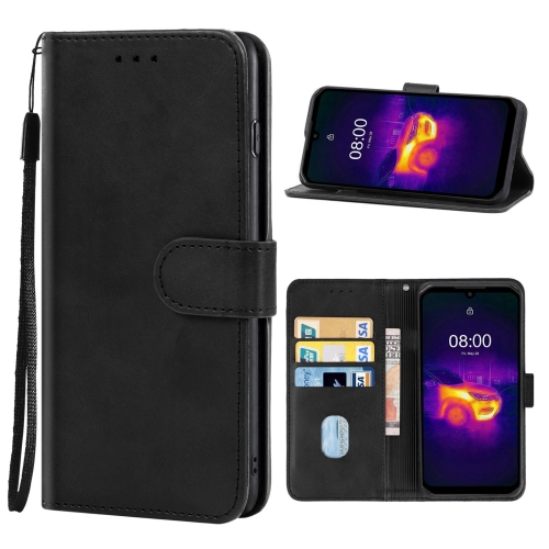 Leather Phone Case For Ulefone Armor 11T 5G / 11 5G(Black)