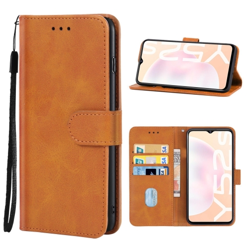 

Leather Phone Case For vivo Y52s 5G CN Version/iQOO U3/U3x/Y31S 5G(Brown)