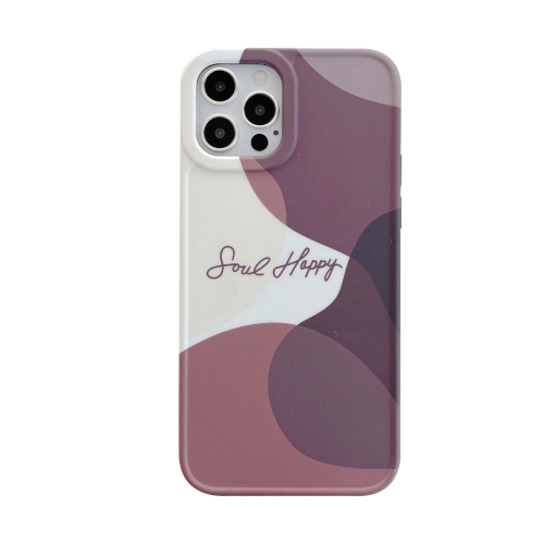 

Painted Pattern IMD Shockproof Protective Phone Case For iPhone 13 Pro Max(Wine Red)