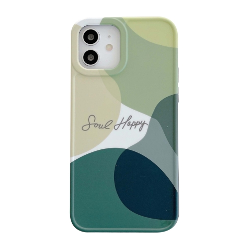 Painted Pattern IMD Shockproof Protective Phone Case For iPhone 13 Pro(Green)