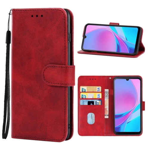 

Leather Phone Case For Blackview OSCAL C20 / C20 Pro(Red)