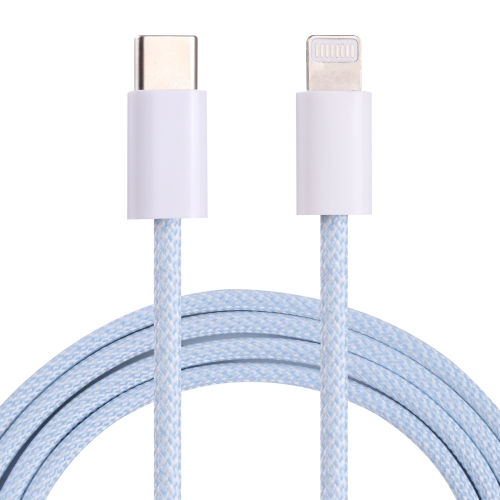 12W PD USB-C / Type-C to 8 Pin Data Cable, Cable Length: 1m(Blue)