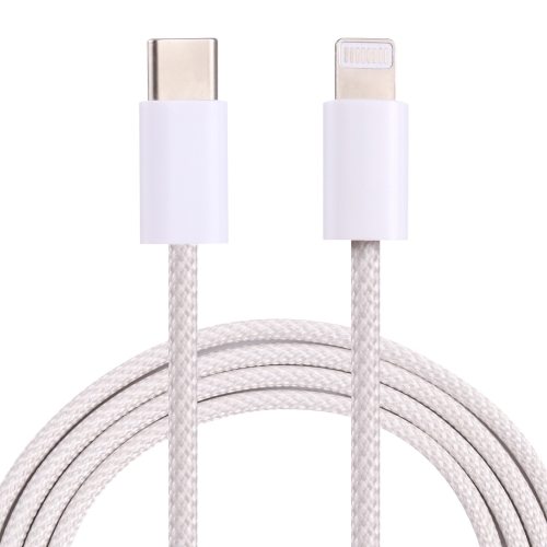 

12W PD USB-C / Type-C to 8 Pin Data Cable, Cable Length: 1m(White)