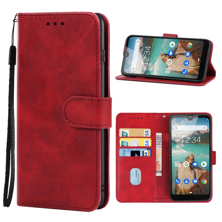 

Leather Phone Case For Cubot R19(Red)