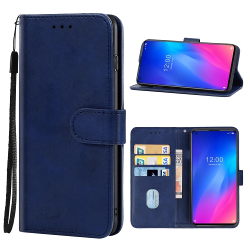 Leather Phone Case For DOOGEE N30(Blue)