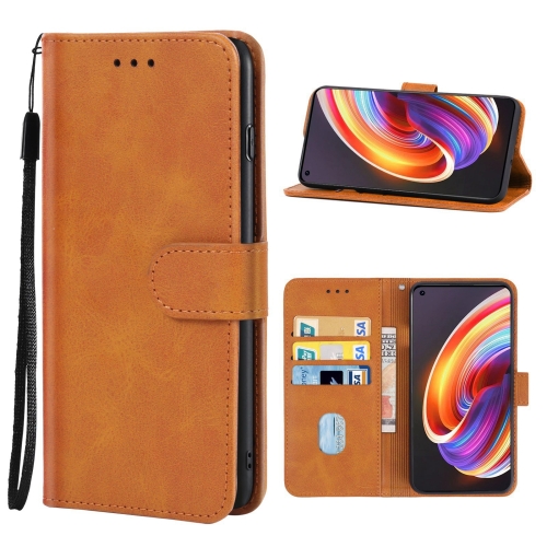 

Leather Phone Case For OPPO Realme X7 / Realme Q2 Pro(Brown)