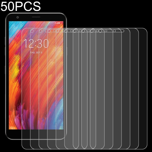 50 PCS 0.26mm 9H 2.5D Tempered Glass Film For LG Aristo 4+