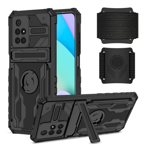 For Xiaomi Redmi 10 Armor Wristband Phone Case(Black)