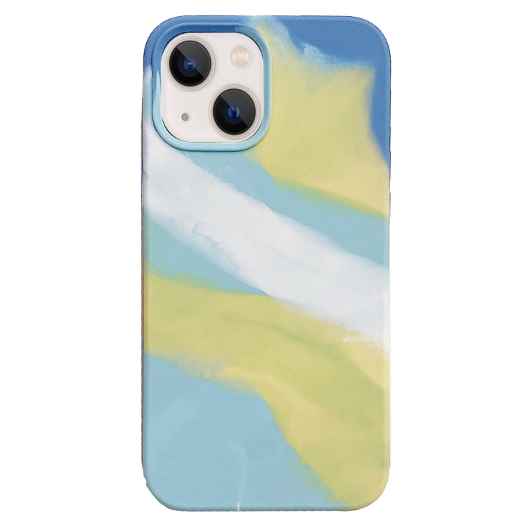 

Colorful Liquid Silicone Phone Case For iPhone 13(Yellow)