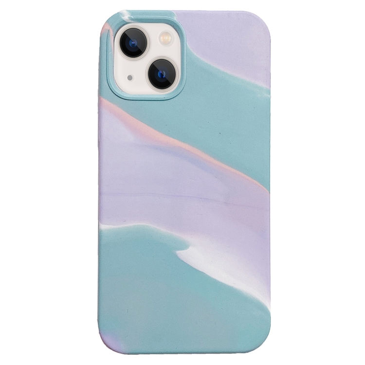 

For iPhone 13 Colorful Liquid Silicone Phone Case(Purple)