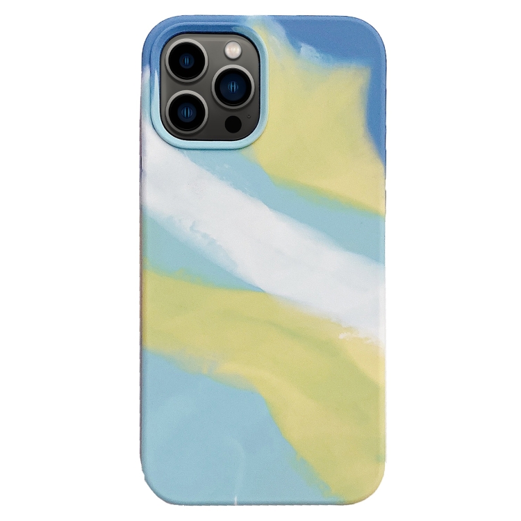 

Colorful Liquid Silicone Phone Case For iPhone 13 Pro Max(Yellow)