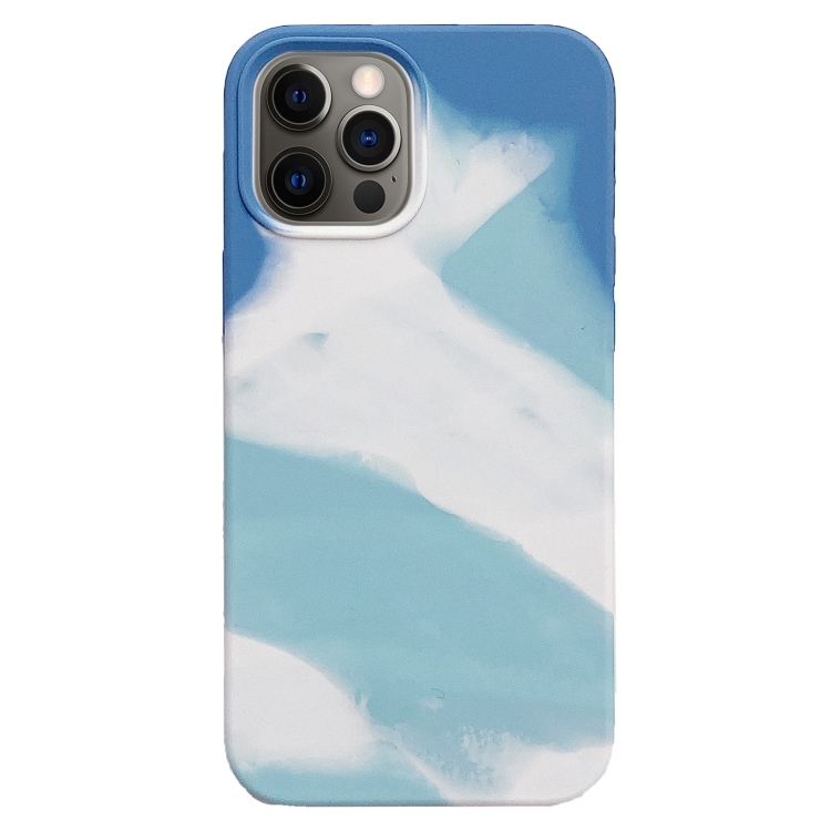 

Colorful Liquid Silicone Phone Case For iPhone 12 / 12 Pro(Blue)