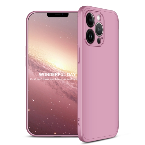 

For iPhone 13 Pro GKK Three Stage Splicing Full Coverage PC Phone Case (Rose Gold)