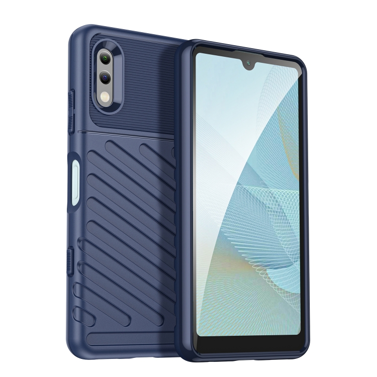 

For Sony Xperia Ace II Thunderbolt Shockproof TPU Soft Phone Case(Blue)