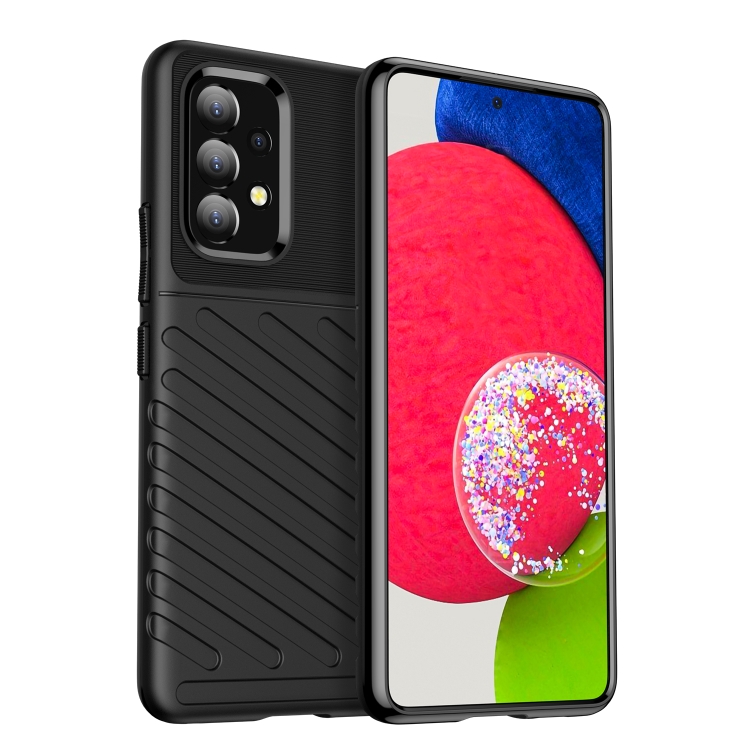

For Samsung Galaxy A53 5G Thunderbolt Shockproof TPU Soft Phone Case(Black)