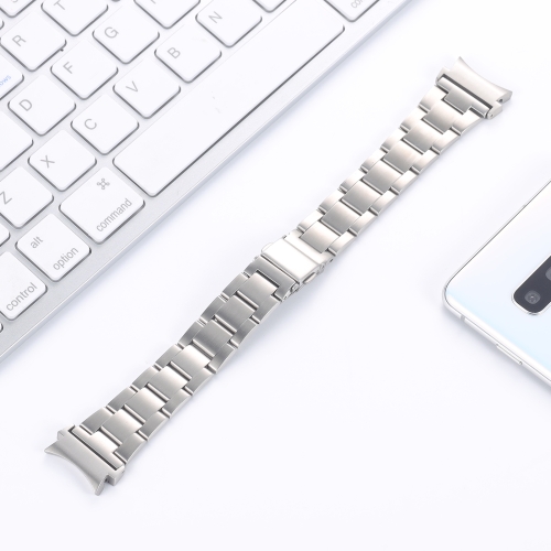 

For Samsung Galaxy Watch4 40mm / 44mm Three-bead Small Waist Steel Strap Watch Band(Silver)