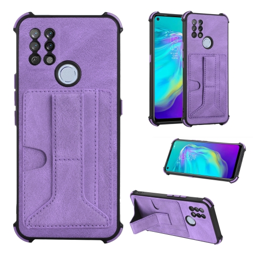 

Dream Card Holder Leather Phone Case For Tecno Pova / LD7(Purple)