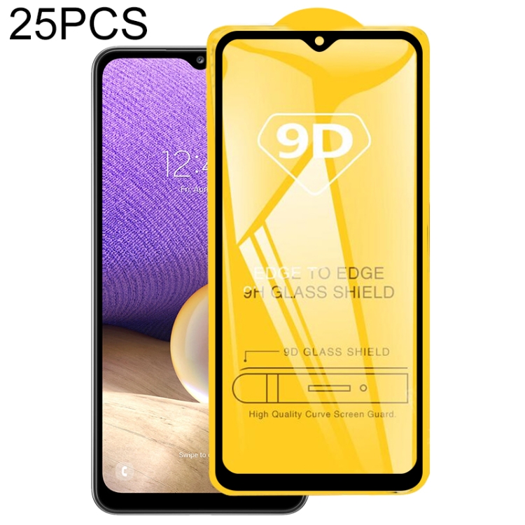 

25 PCS 9D Full Glue Screen Tempered Glass Film For Samsung Galaxy A32 5G