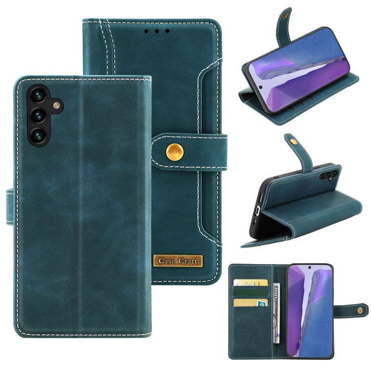 

For Samsung Galaxy A13 5G Case Craft Multifunctional Horizontal Flip Leather Phone Case(Green)