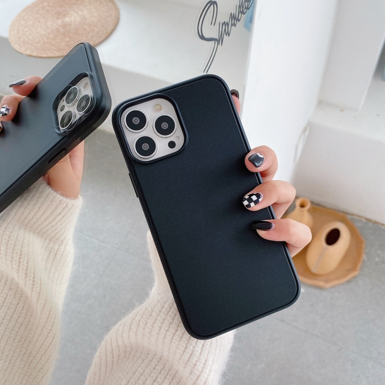 

Frosted PC + TPU Phone Case For iPhone 12 / 12 Pro(Black)