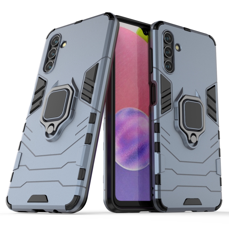

For Samsung Galaxy A13 5G&4G / A04s Shockproof PC + TPU Phone Case with Magnetic Ring Holder(Navy Blue)