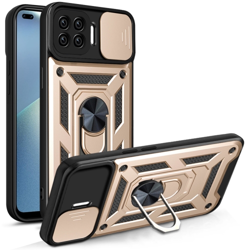 

For OPPO A93 5G / A74 5G / A54 5G Sliding Camera Cover Design TPU+PC Phone Protective Case(Gold)