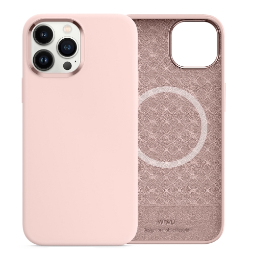 

WiWU Magsafe Magnetic Silicone Phone Case For iPhone 13 Pro(Chalk Pink)