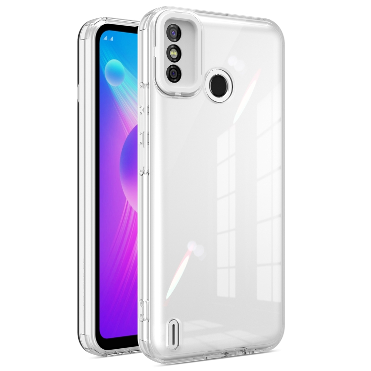 

For Tecno Spark 6 Go Transparent Candy TPU Phone Case(White)