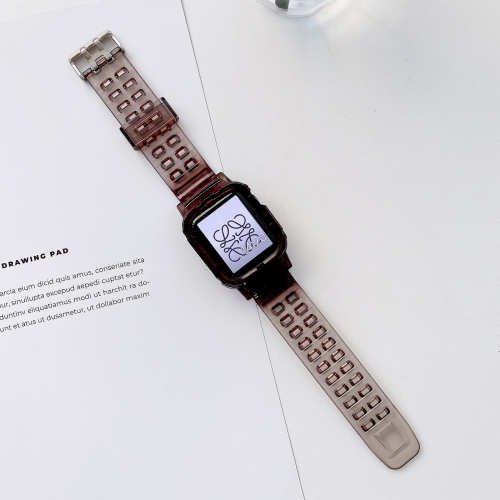 

Jelly Gradient Transparent TPU Strap Watch Band For Apple Watch Series 7 41mm / 6&SE&5&4 40mm / 3&2&1 38mm(8)