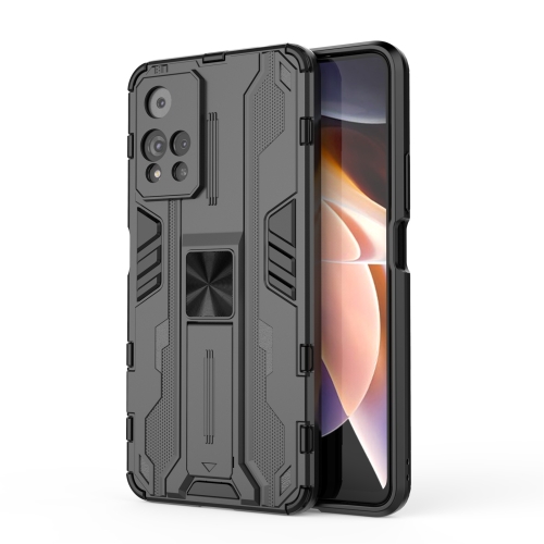 

For Xiaomi Redmi Note 11 Pro Supersonic PC + TPU Shock-proof Phone Case with Holder(Black)