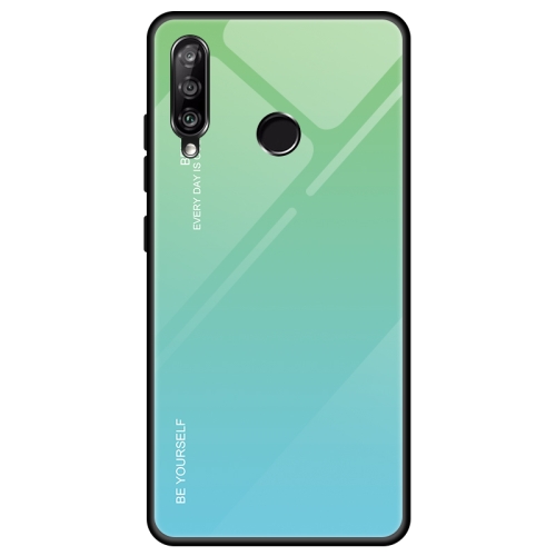 

For Huawei Enjoy 9s / Honor 10i / Honor 20i / P Smart+ 2019 Gradient Color Glass Case(Sky Blue)