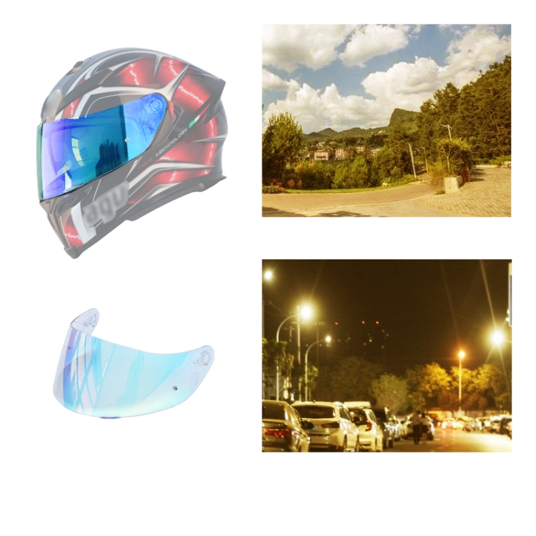 

Motorcycle Helmet Visor Anti-UV Wind Shield Lens For AGV K1 / K3SV / K5(Aurora Blue)