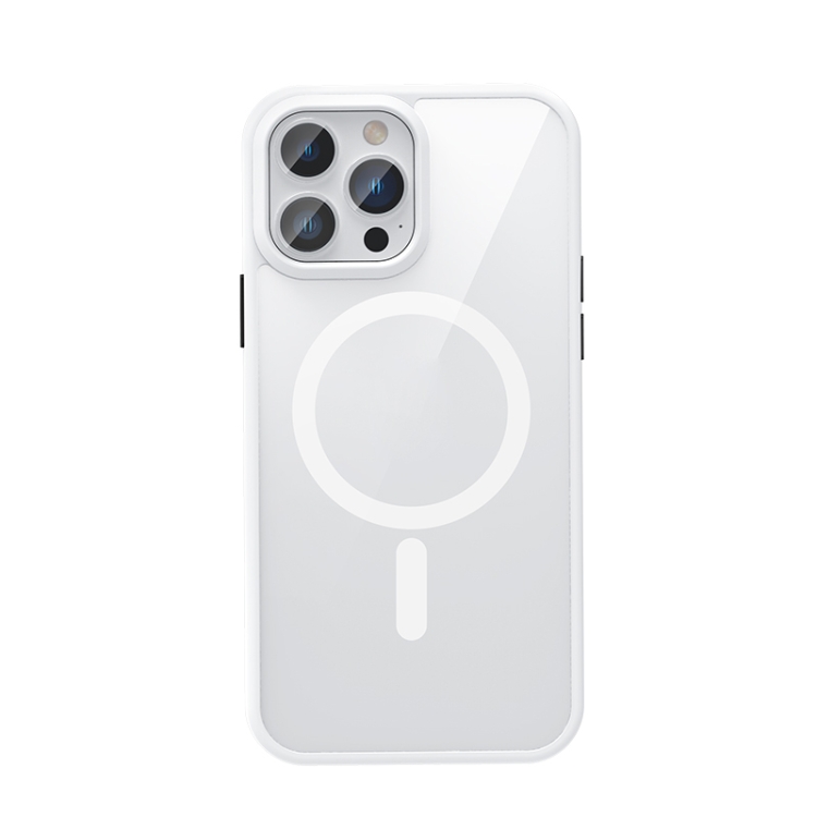 

For iPhone 13 Pro Crystal Clear Series Magsafe Magnetic Phone Case (White)