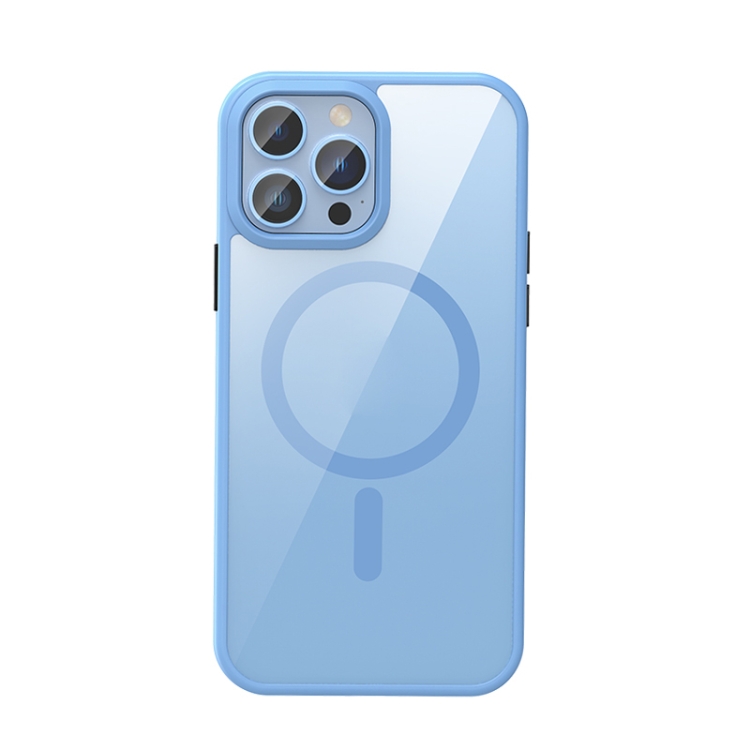 

Crystal Clear Series Magsafe Magnetic Phone Case For iPhone 13 Pro(Far Peak Blue)