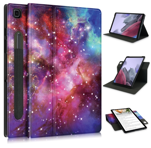 

For Samsung Galaxy Tab A7 Lite 8.7 2021 T220 / T225 Painted 360 Degrees Rotation Tablet Leather Case with Holder(Milky Way)