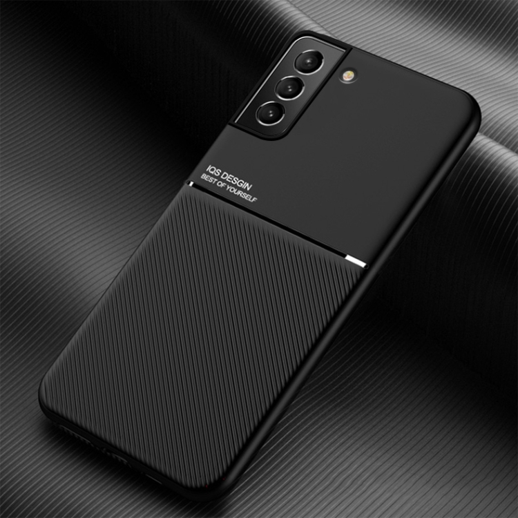 

For Samsung Galaxy S22+ 5G Classic Tilt Strip Grain Magnetic Shockproof PC + TPU Phone Case(Black)