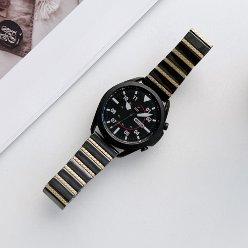 

20mm Ceramic One-bead Steel Watch Band(Black Gold)