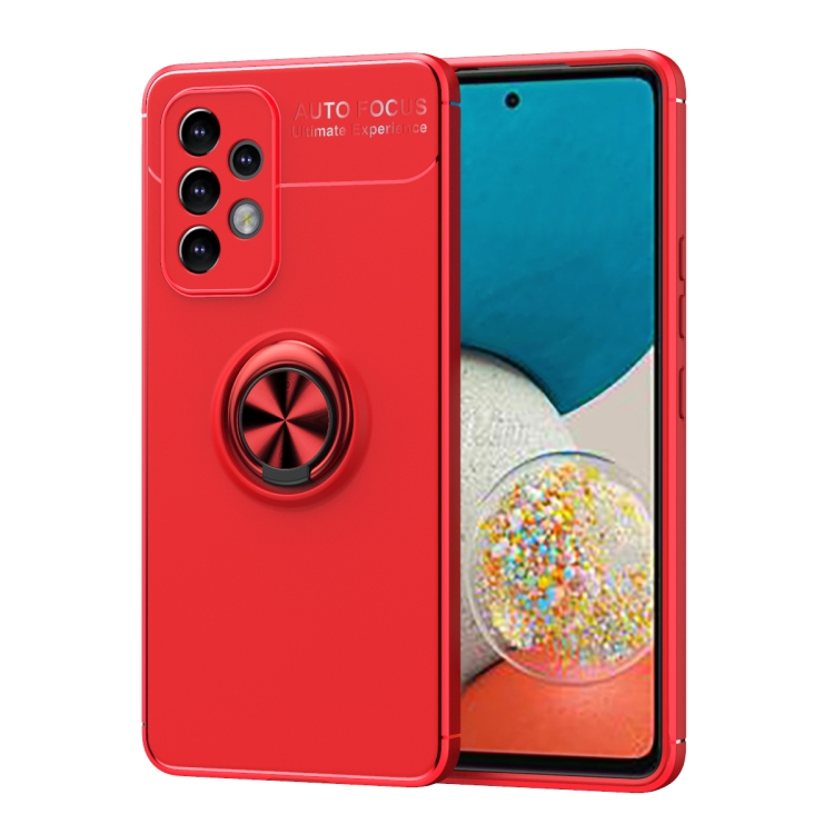 

For Samsung Galaxy A53 5G Metal Ring Holder 360 Degree Rotating TPU Phone Case(Red)
