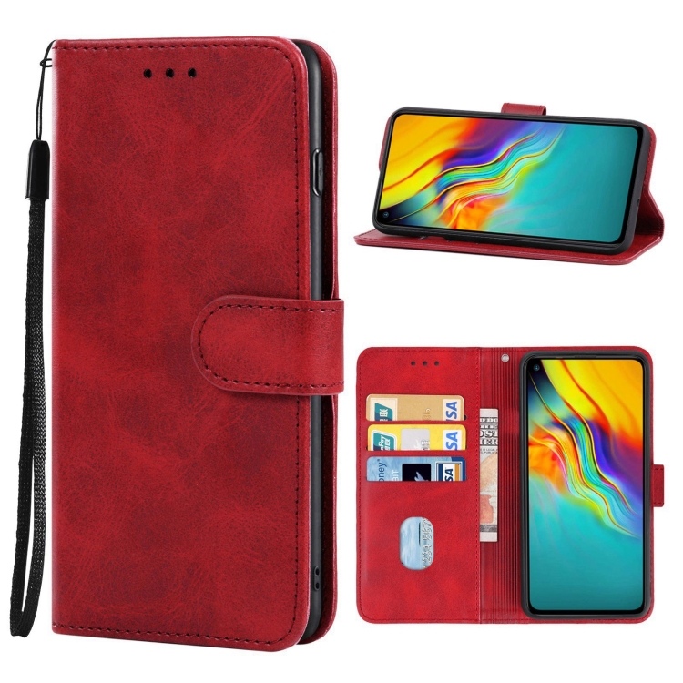 

Leather Phone Case For Infinix Hot 9 / Tecno Camon 15(Red)