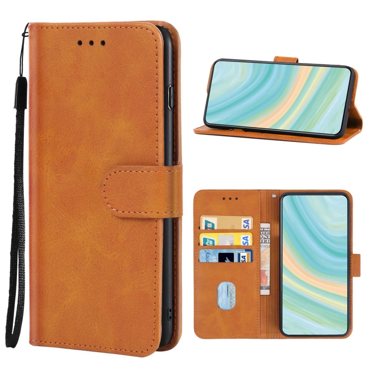 Leather Phone Case For ZTE Axon 20 4G 5G A20 A2121(Brown)